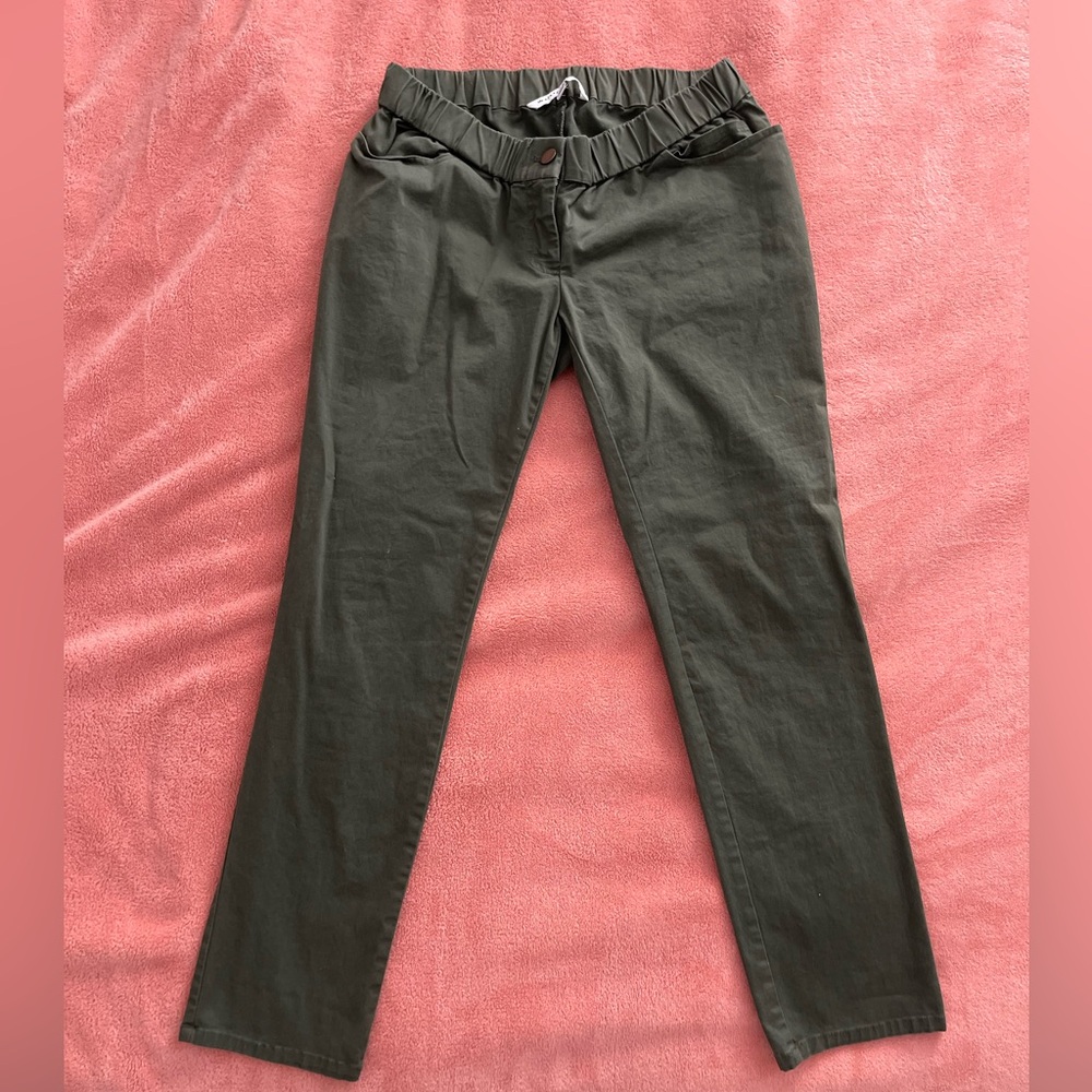 The nines by HATCH maternity pants, size 2, olive green, NWOT